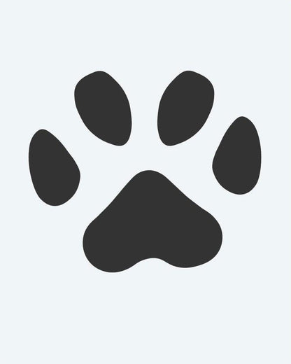 Single Paw Print semi-permanent tattoo design by INKON – single, print, solid, filled, cute illustration, 2 x 2 in (5x5cm), available at inkon.co
