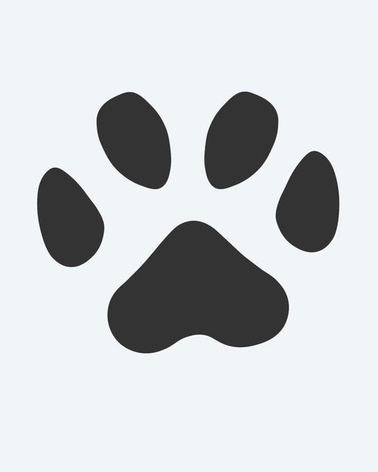 Single Paw Print semi-permanent tattoo design by INKON – single, print, solid, filled, cute illustration, 2 x 2 in (5x5cm), available at inkon.co