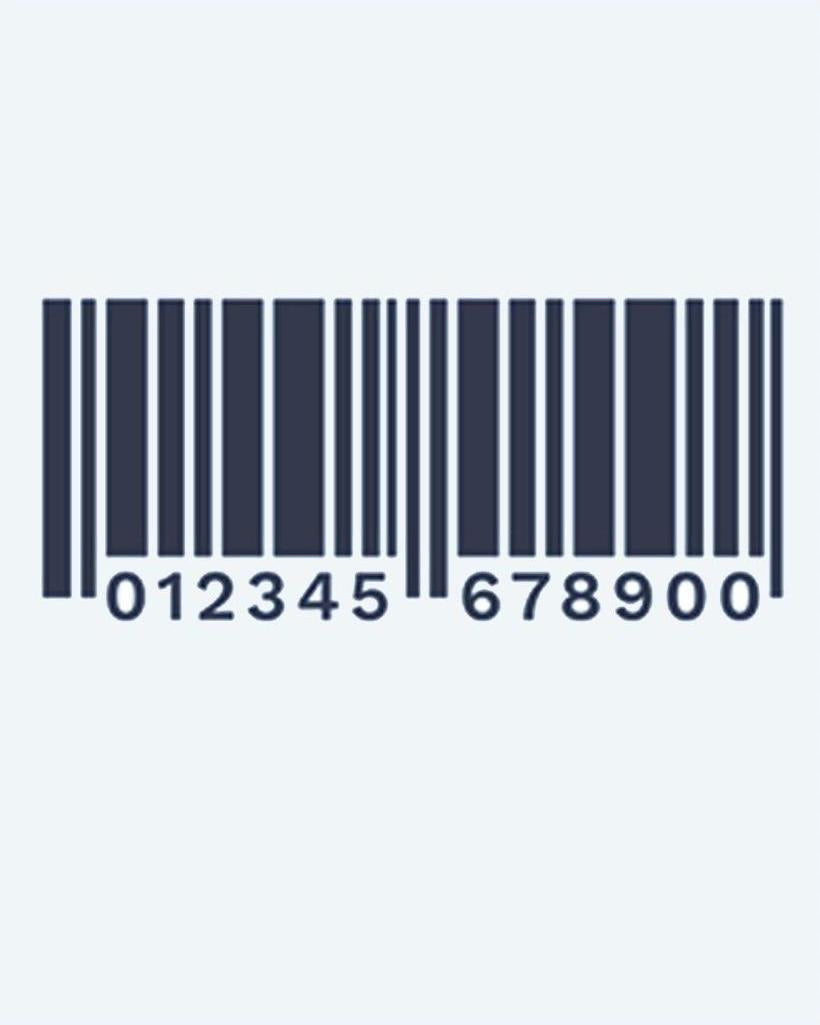 Barcode semi-permanent tattoo design by INKON – barcode, numbers, rebellious, statement, piece illustration, 2 x 2 in (5x5cm), available at inkon.co