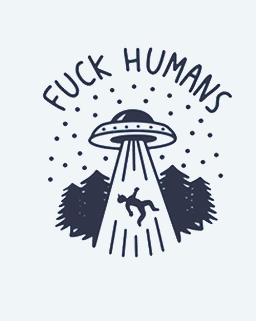 UFO Abduction semi-permanent tattoo design by INKON – alien, abduction, scene, flying, saucer illustration, 2 x 2 in (5x5cm), available at inkon.co
