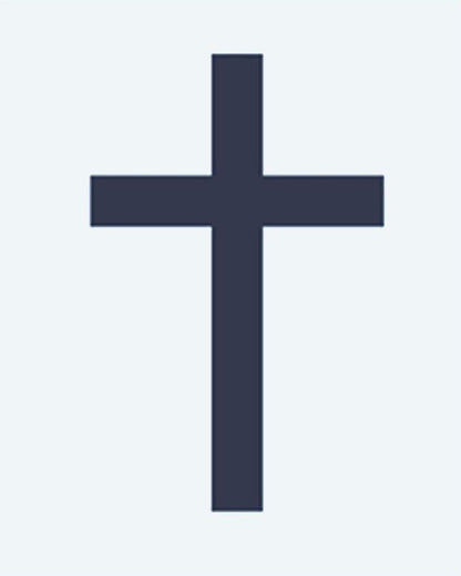 Classic Cross semi-permanent tattoo design by INKON – cross, timeless, symbol, faith, solid illustration, 2 x 2 in (5x5cm), available at inkon.co