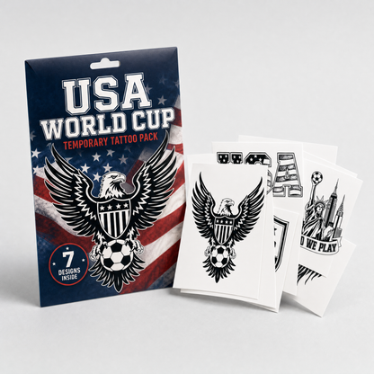 WC26 Temporary Tattoo Pack for Americans(7 Designs)